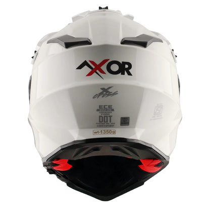 Axor X Cross Dual Visor Helmet - Glossy White
