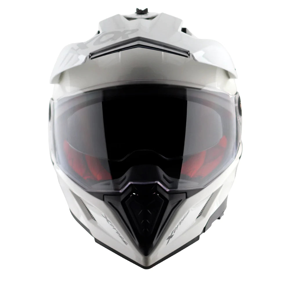 Axor X Cross Dual Visor Helmet - Glossy White