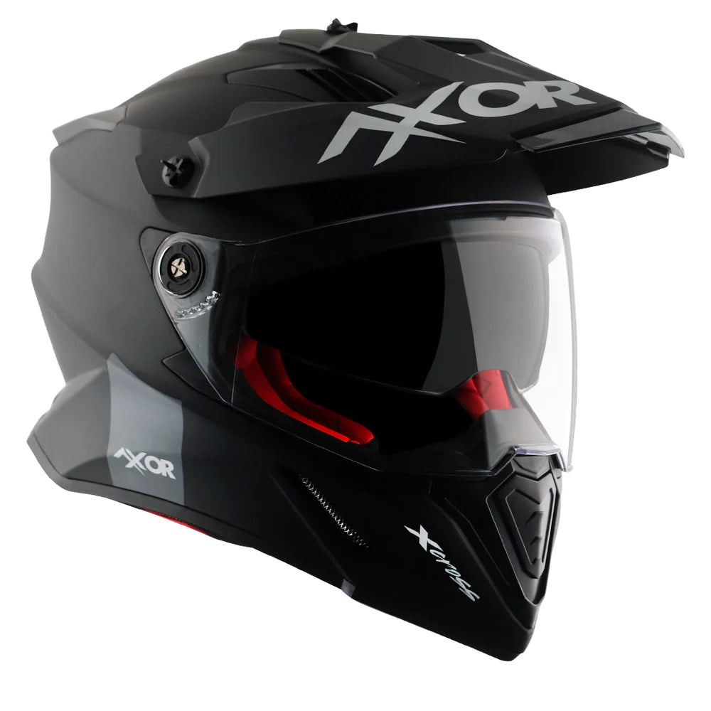 Axor X Cross Dual Visor Helmet - Matt Black