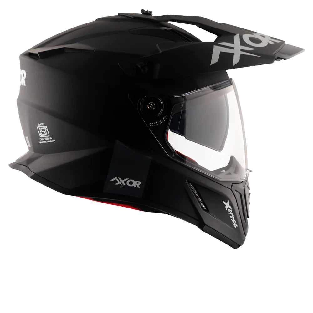 Axor X Cross Dual Visor Helmet - Matt Black