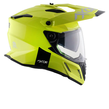 Axor X Cross Dual Visor Helmet - Neon Yellow