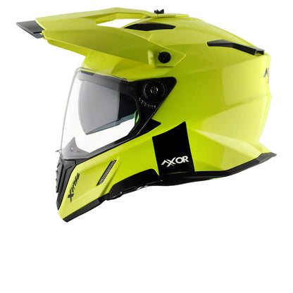 Axor X Cross Dual Visor Helmet - Neon Yellow