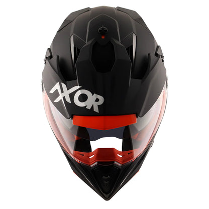 Axor X Cross Dual Visor Matt Black Orange Helmet