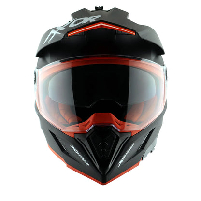 Axor X Cross Dual Visor Matt Black Orange Helmet