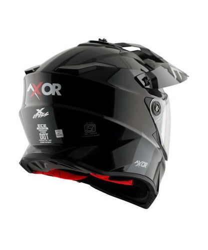 Axor-X Cross Dual Visor Sc Helmet (Black Red)