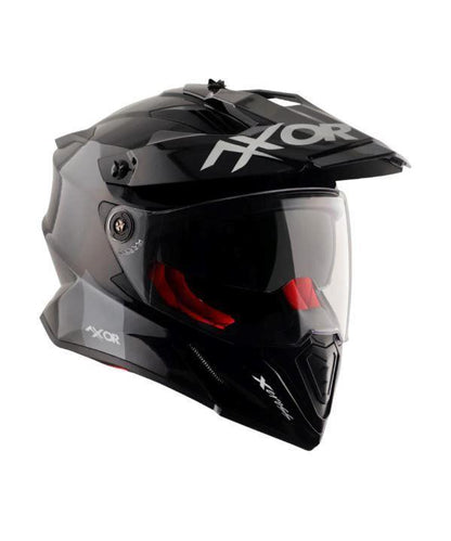 Axor-X Cross Dual Visor Sc Helmet (Black Red)
