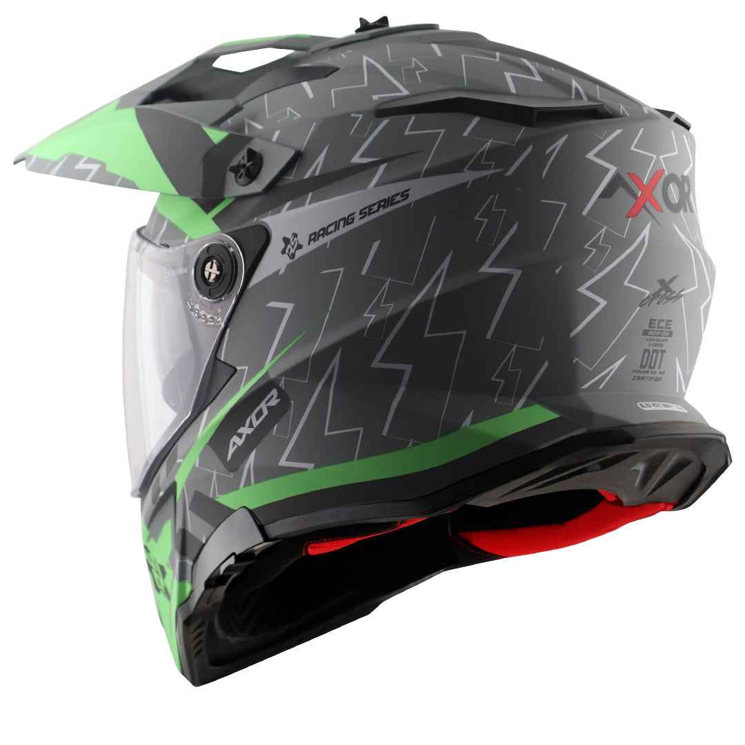 Axor-X-Cross Flash Dual Visor (Dull Cool Grey Green)