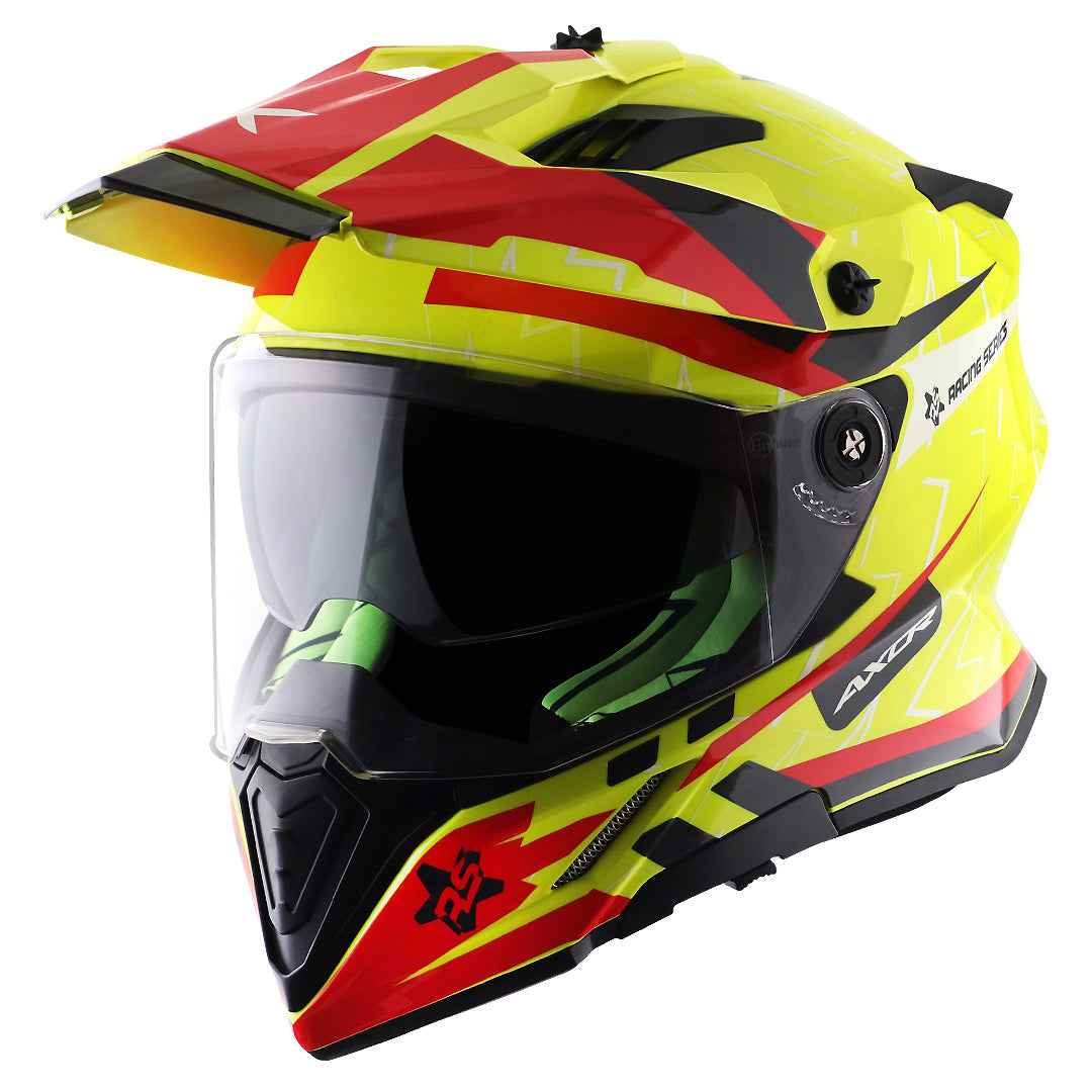 Axor-X-Cross Flash Dual Visor (Neon Yellow Red)