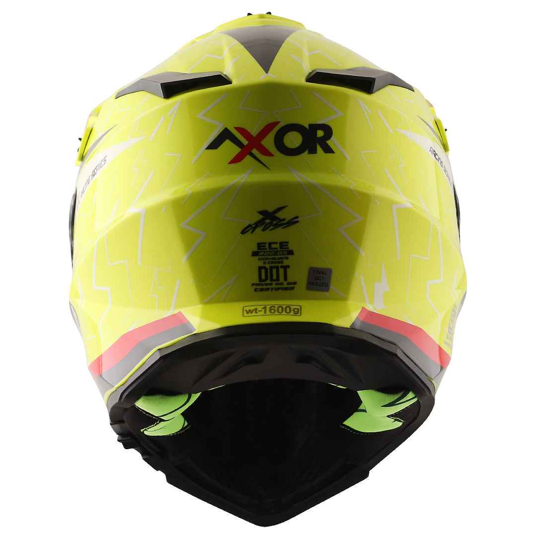 Axor-X-Cross Flash Dual Visor (Neon Yellow Red)