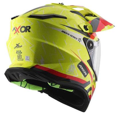 Axor-X-Cross Flash Dual Visor (Neon Yellow Red)