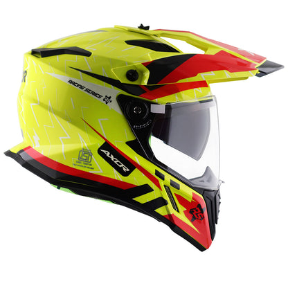 Axor-X-Cross Flash Dual Visor (Neon Yellow Red)