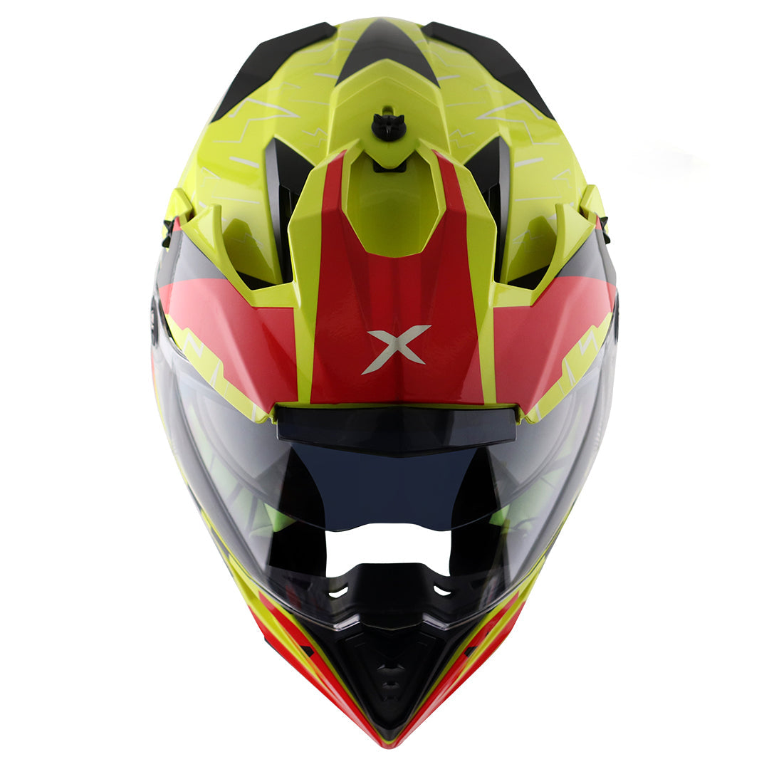 Axor-X-Cross Flash Dual Visor (Neon Yellow Red)