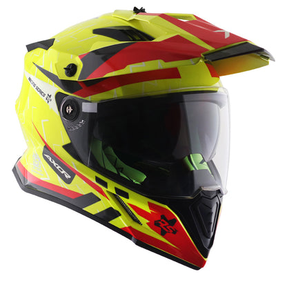 Axor-X-Cross Flash Dual Visor (Neon Yellow Red)