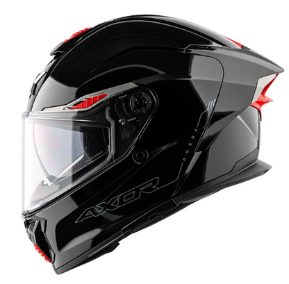 Axor Agera Full Face Black Helmet With Spoiler