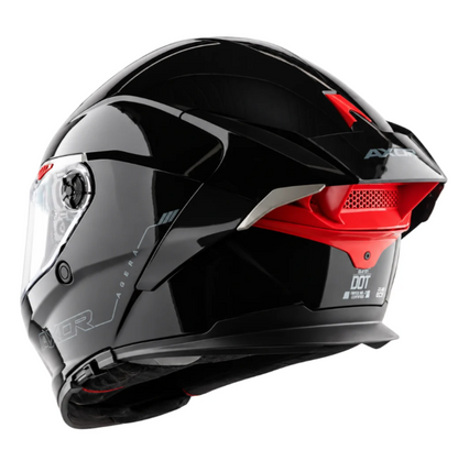 Axor Agera Full Face Black Helmet With Spoiler