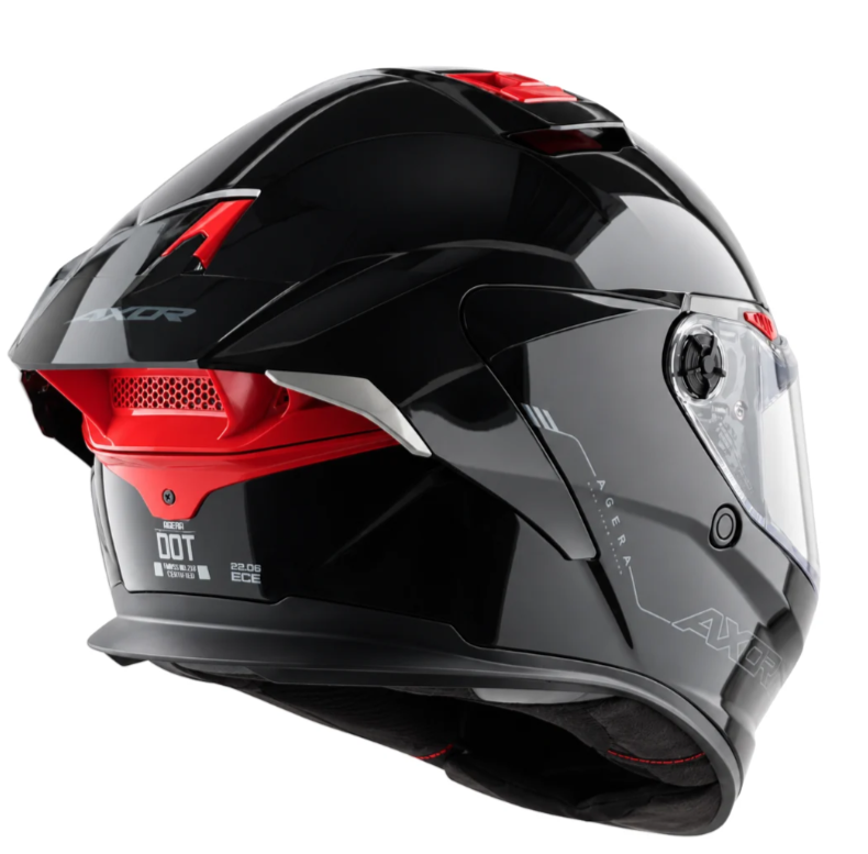 Axor Agera Full Face Black Helmet With Spoiler