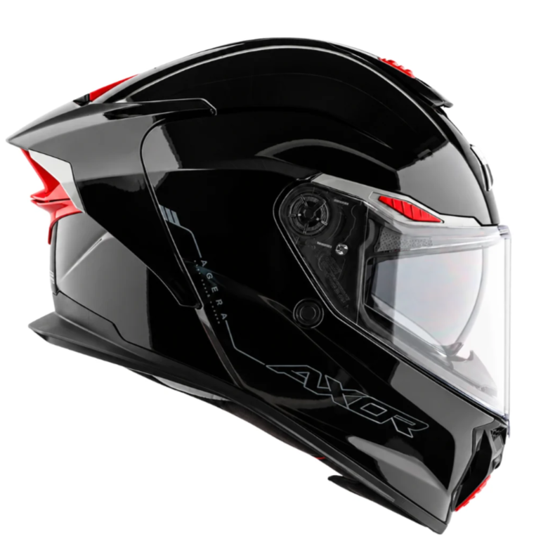 Axor Agera Full Face Black Helmet With Spoiler