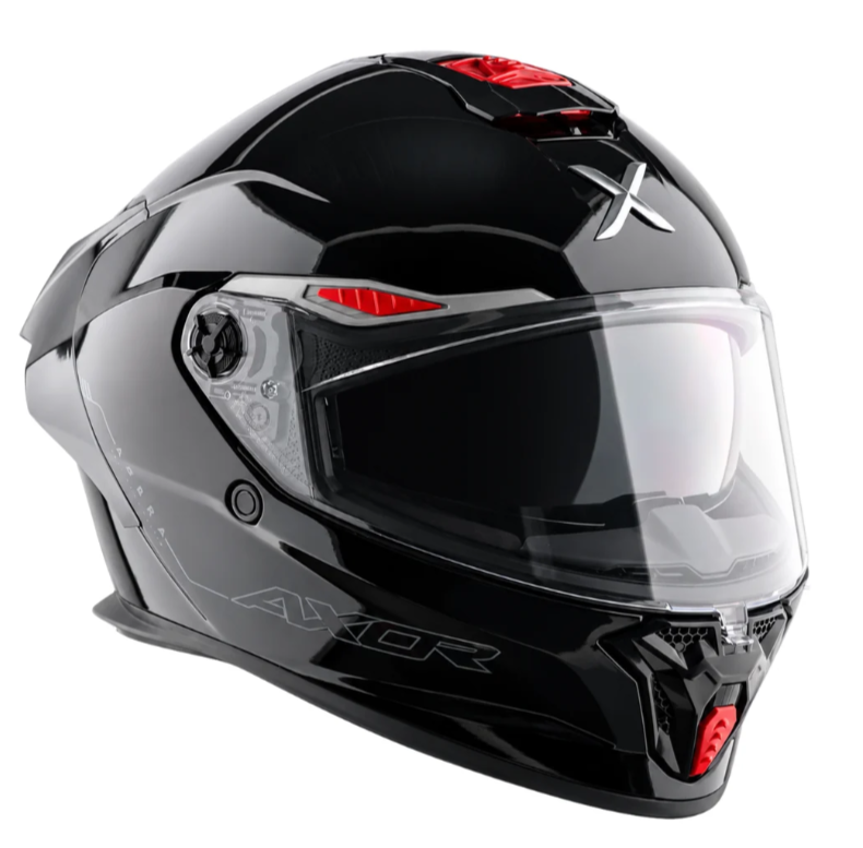 Axor Agera Full Face Black Helmet With Spoiler