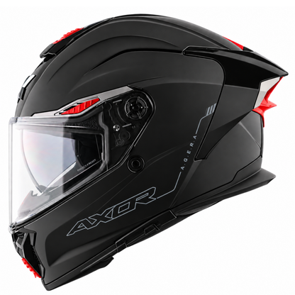 Axor Agera Full Face Dull Black Helmet With Spoiler