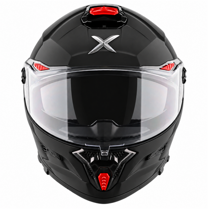 Axor Agera Full Face Dull Black Helmet With Spoiler