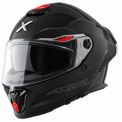 Axor Agera Full Face Dull Black Helmet With Spoiler