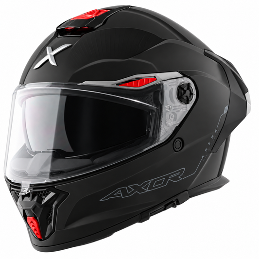 Axor Agera Full Face Dull Black Helmet With Spoiler
