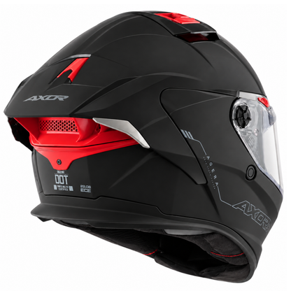 Axor Agera Full Face Dull Black Helmet With Spoiler