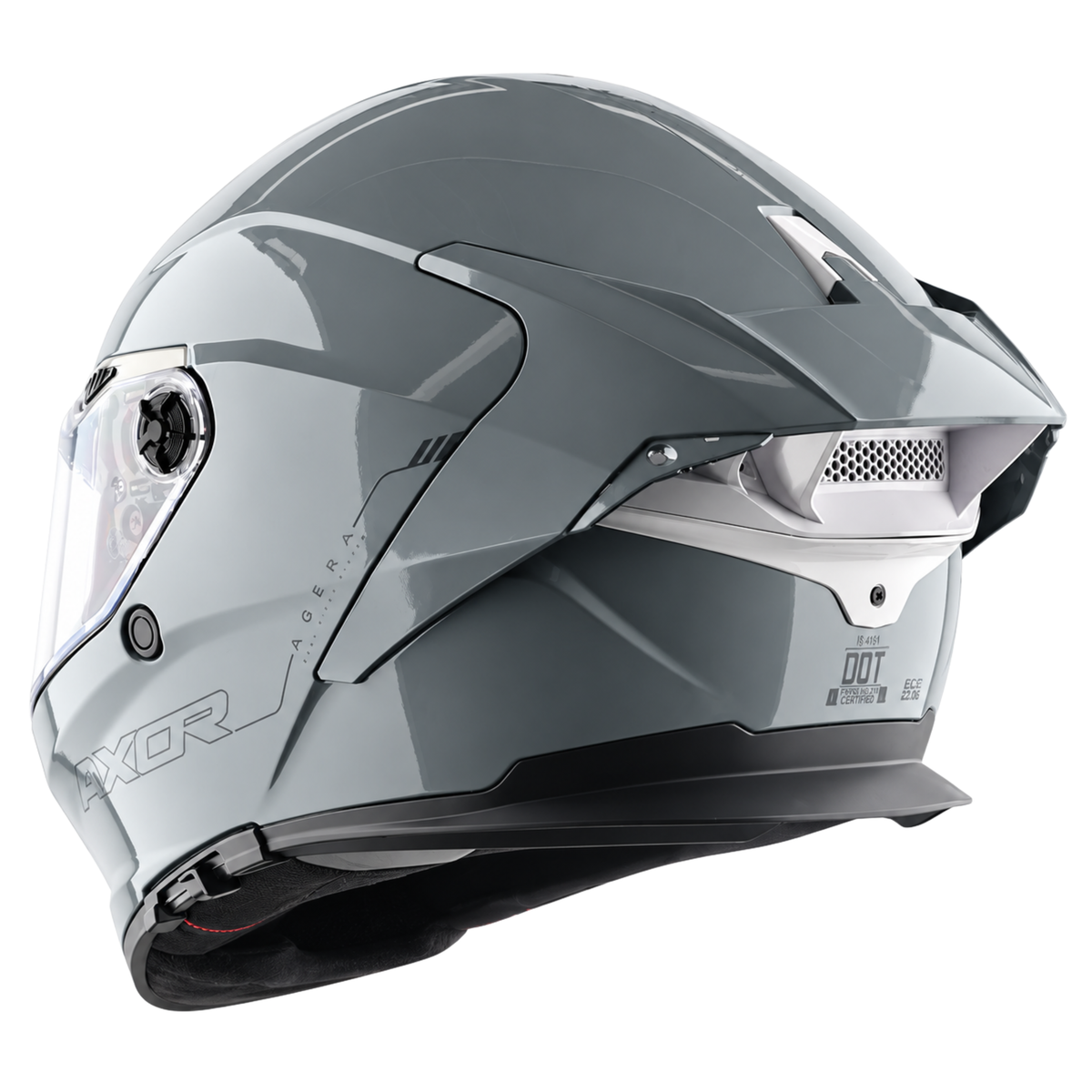 Axor Agera Full Face Nardo Grey Helmet With Spoiler