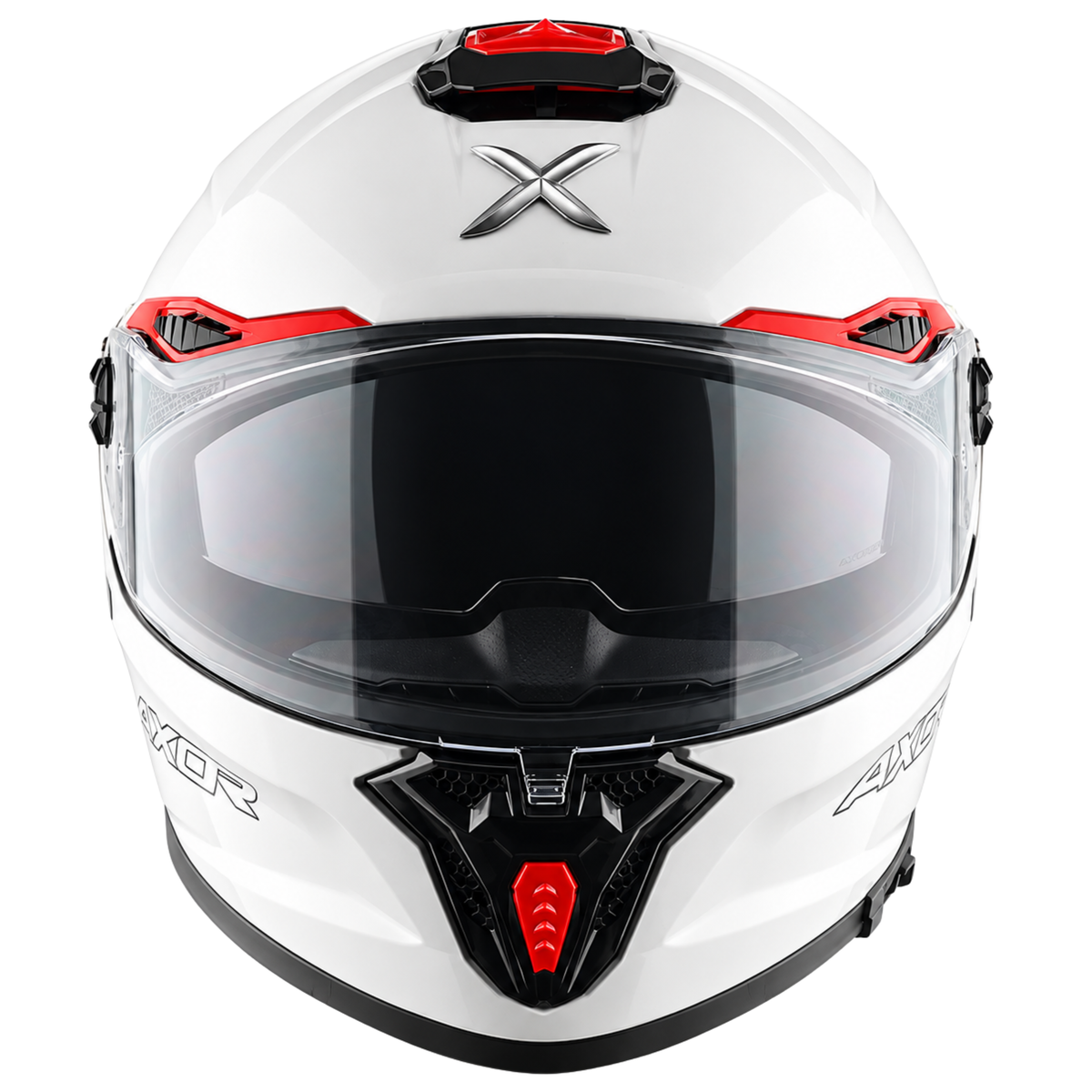 Axor Agera Full Face White Helmet With Spoiler