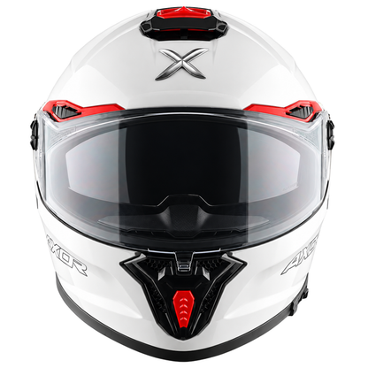 Axor Agera Full Face White Helmet With Spoiler