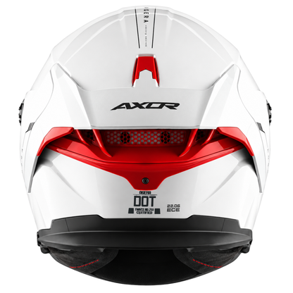 Axor Agera Full Face White Helmet With Spoiler