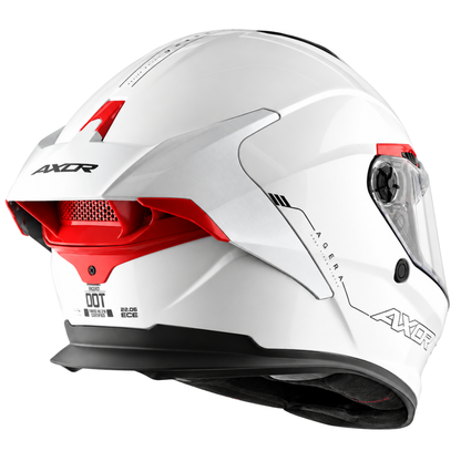 Axor Agera Full Face White Helmet With Spoiler