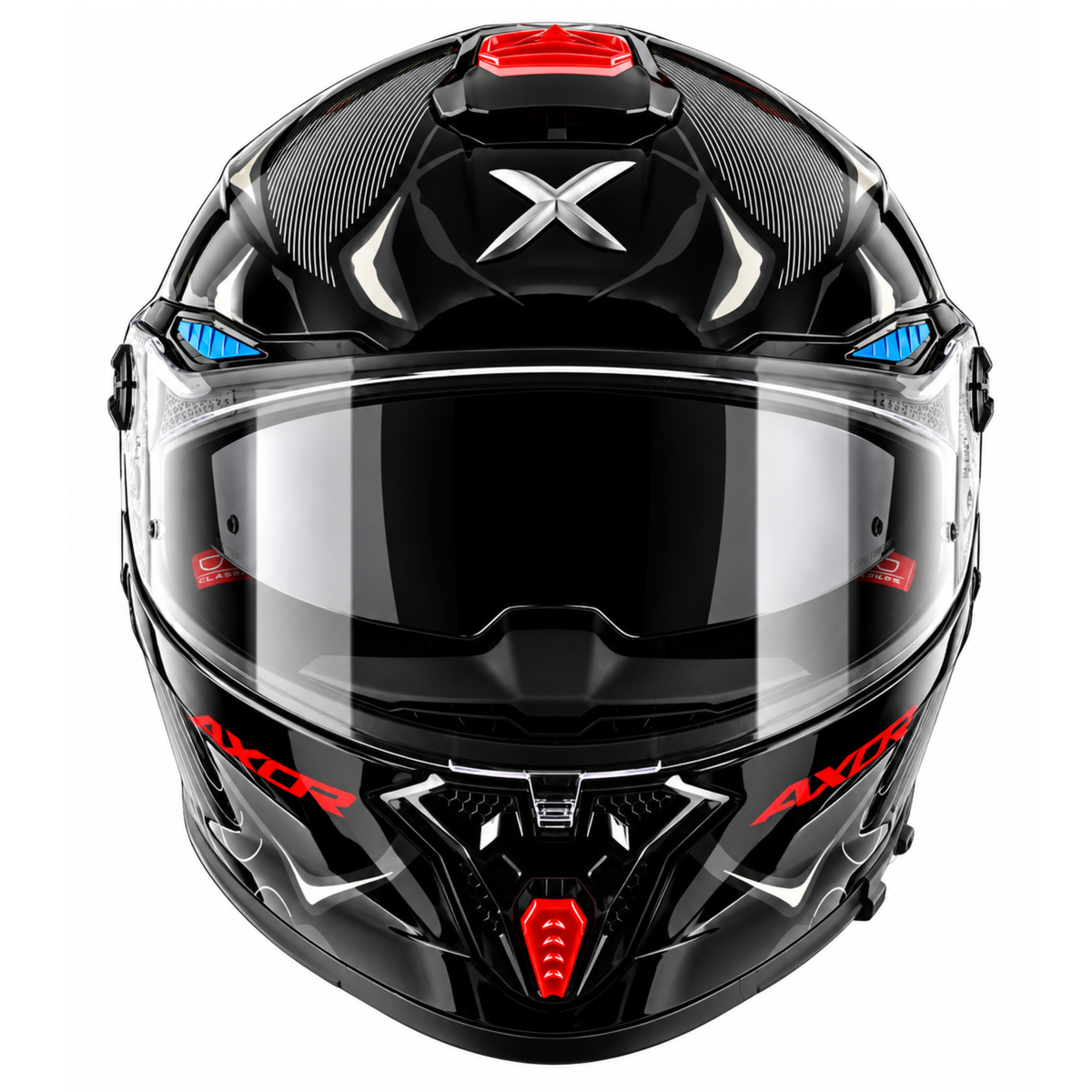 Axor Agera Raiz Full Face Black Grey Helmet With Spoiler