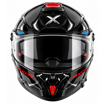 Axor Agera Raiz Full Face Black Grey Helmet With Spoiler