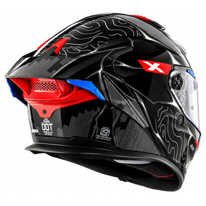 Axor Agera Raiz Full Face Black Grey Helmet With Spoiler