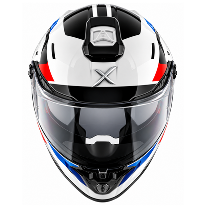 Axor Agera Rush Full Face White Red Helmet With Spoiler
