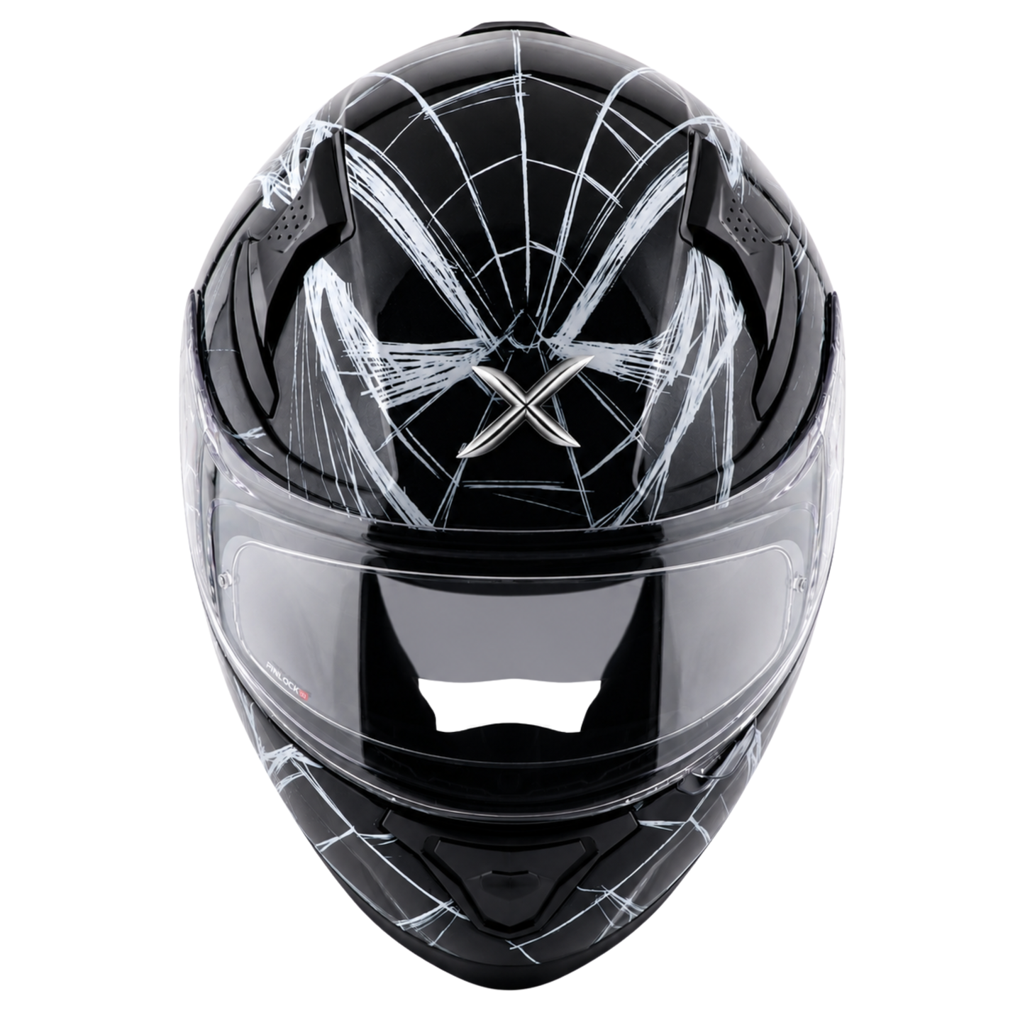 Axor Apex Marvel Spider Man Edition Full-Face Helmet With Spoiler (Black/White)