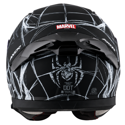 Axor Apex Marvel Spider Man Edition Full-Face Helmet With Spoiler (Dull Black/White)