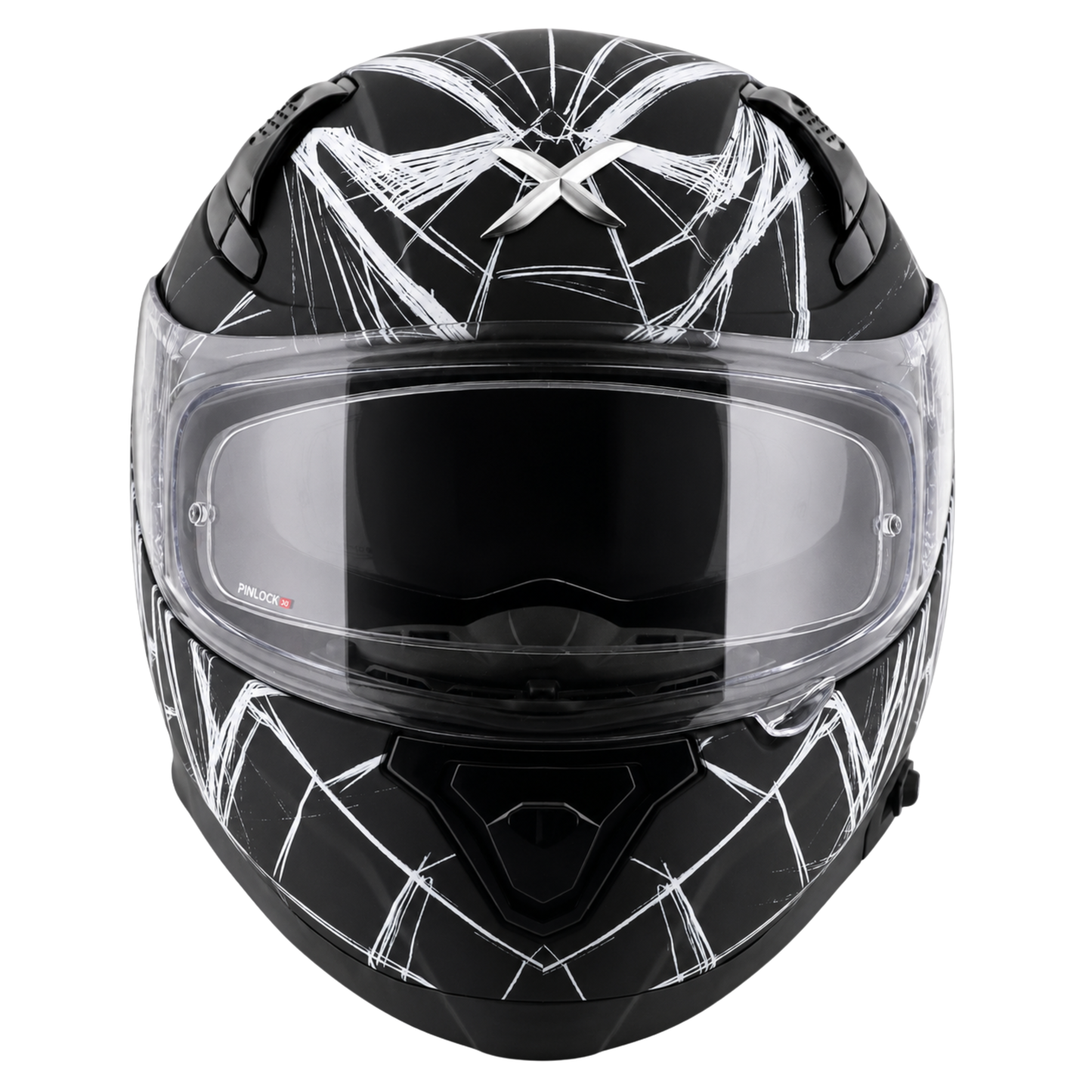 Axor Apex Marvel Spider Man Edition Full-Face Helmet With Spoiler (Dull Black/White)