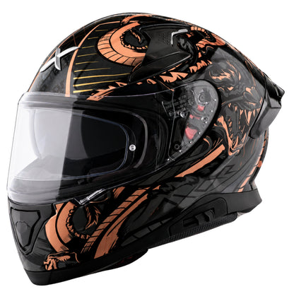 Axor Apex Scratch Full-Face Helmet With Spoiler (Black/Copper)