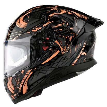 Axor Apex Scratch Full-Face Helmet With Spoiler (BlackCopper)
