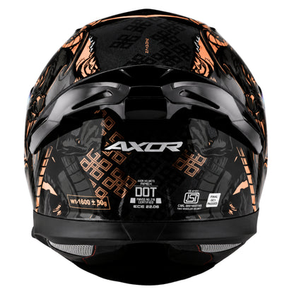 Axor Apex Scratch Full-Face Helmet With Spoiler (Black/Copper)