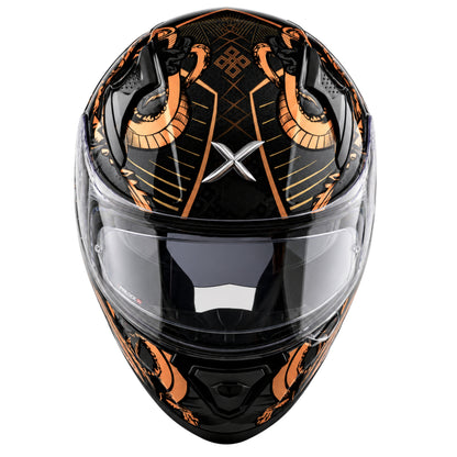 Axor Apex Scratch Full-Face Helmet With Spoiler (Black/Copper)