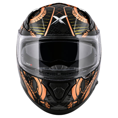 Axor Apex Scratch Full-Face Helmet With Spoiler (Black/Copper)