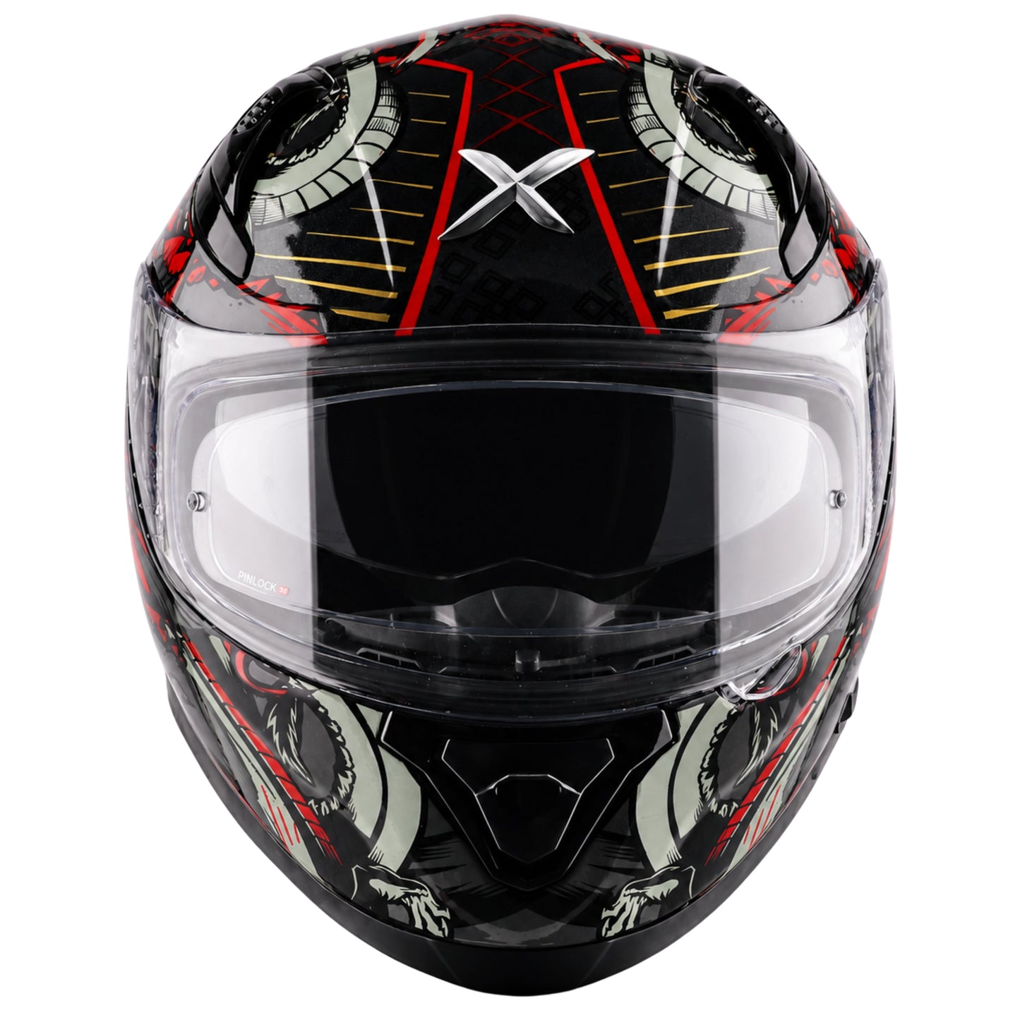 Axor Apex Scratch Full-Face Helmet With Spoiler (Black/Red)