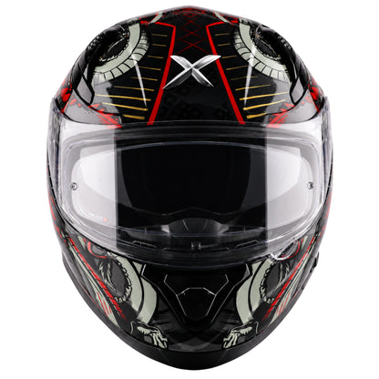 Axor Apex Scratch Full-Face Helmet With Spoiler (Black/Red)