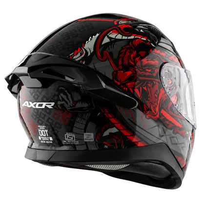 Axor Apex Scratch Full-Face Helmet With Spoiler (Black/Red)