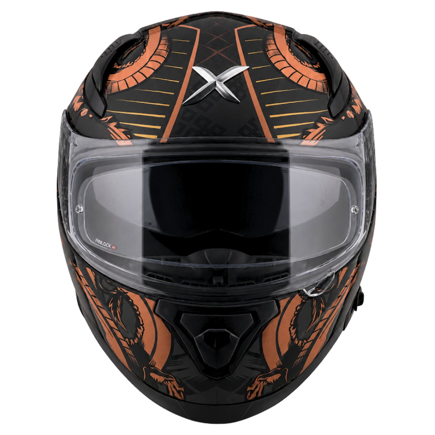 Axor Apex Scratch Full-Face Helmet With Spoiler (Dull Black/Copper)