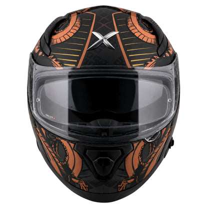 Axor Apex Scratch Full-Face Helmet With Spoiler (Dull Black/Copper)