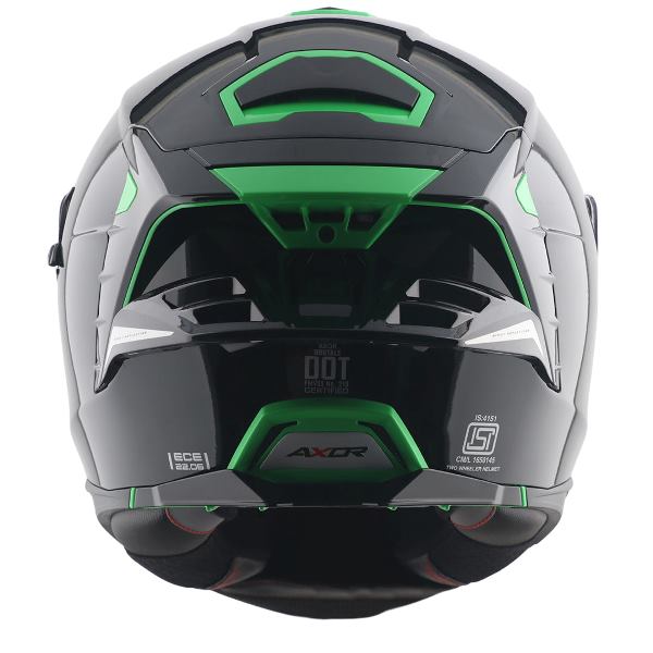 Axor Brutale Corsa Dual Spoiler Helmet-Black Green
